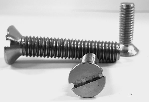 M1.4 x 3mm Countersunk Head Slot M/T Gr 304 S/S