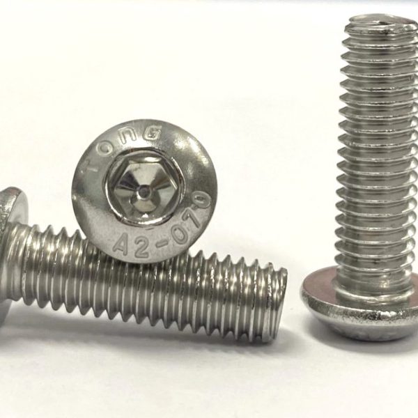5-40 x 1/4 Button Head Socket Screw Gr 304 S/S