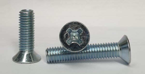 M2.5 x 16mm Countersunk Head Phil M/T Zinc Plated